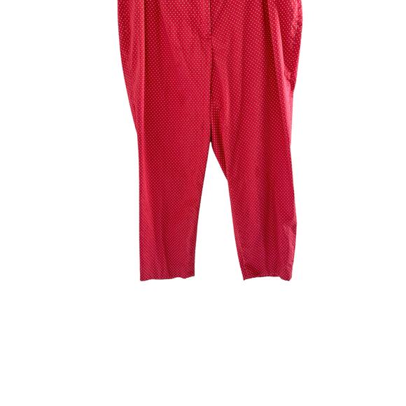 Talbots Pink Polka Dot Work Office Business Career Heritage Ankle Pants Size 14W - Picture 5 of 10